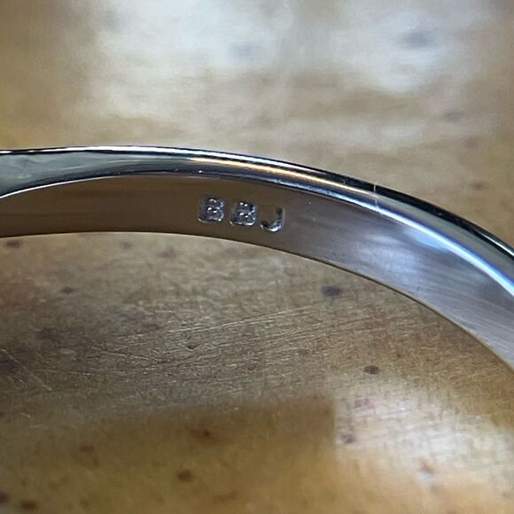 Green Labradorite Sterling Silver Ring Size 9 - Picture 7 of 10